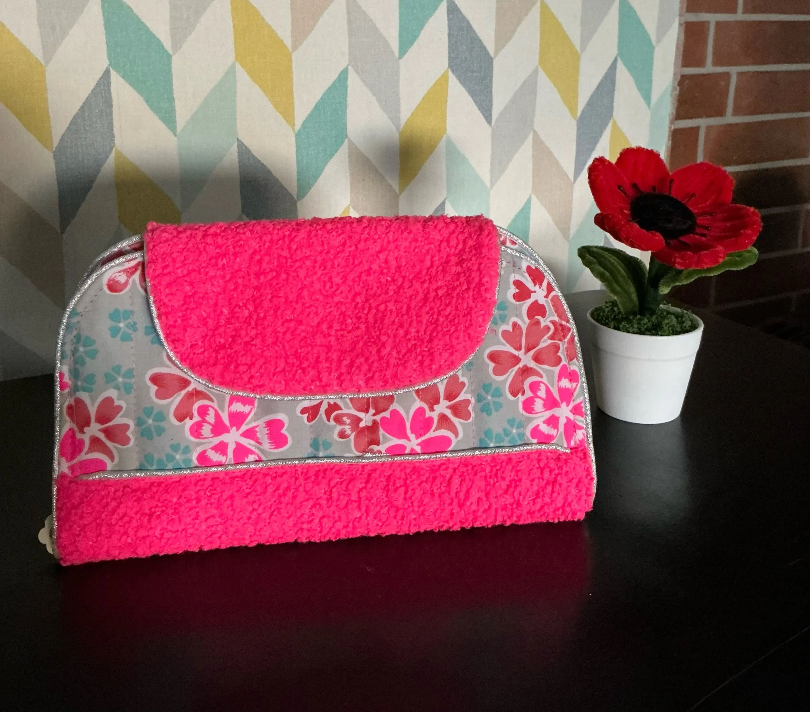 Et voilà le résultat ! 
Fière de vous présenter ma deuxième pochette réalisée av